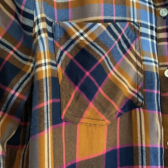 NWT Lucky Brand Button Down Split Back Plaid Tunic Small - Picture 4 of 7